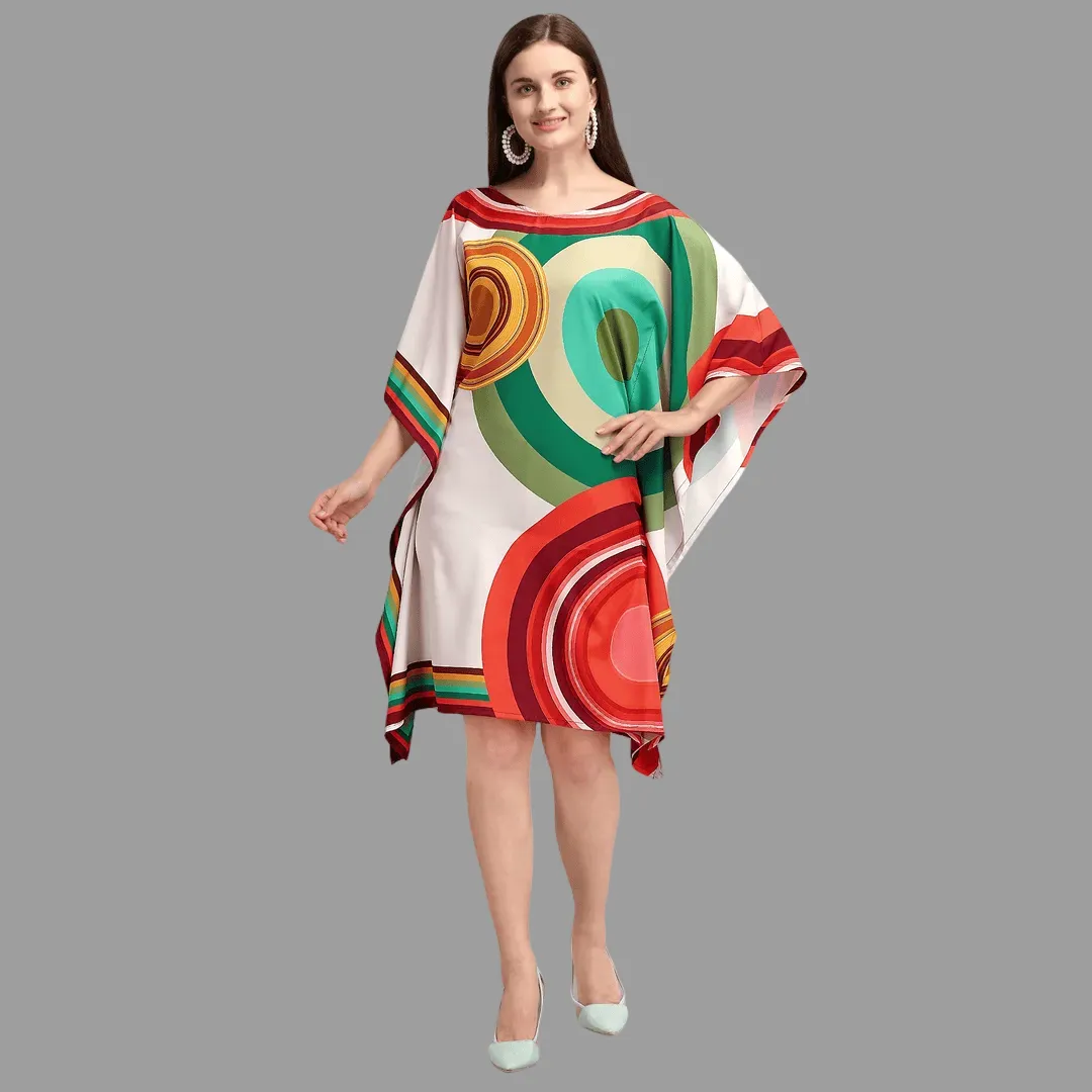 Sage Red & Green Kaftan