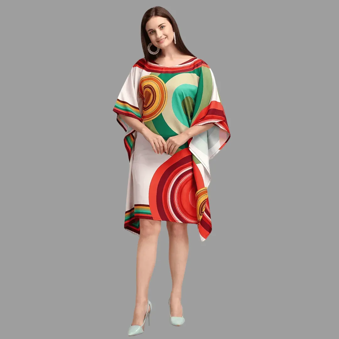 Sage Red & Green Kaftan
