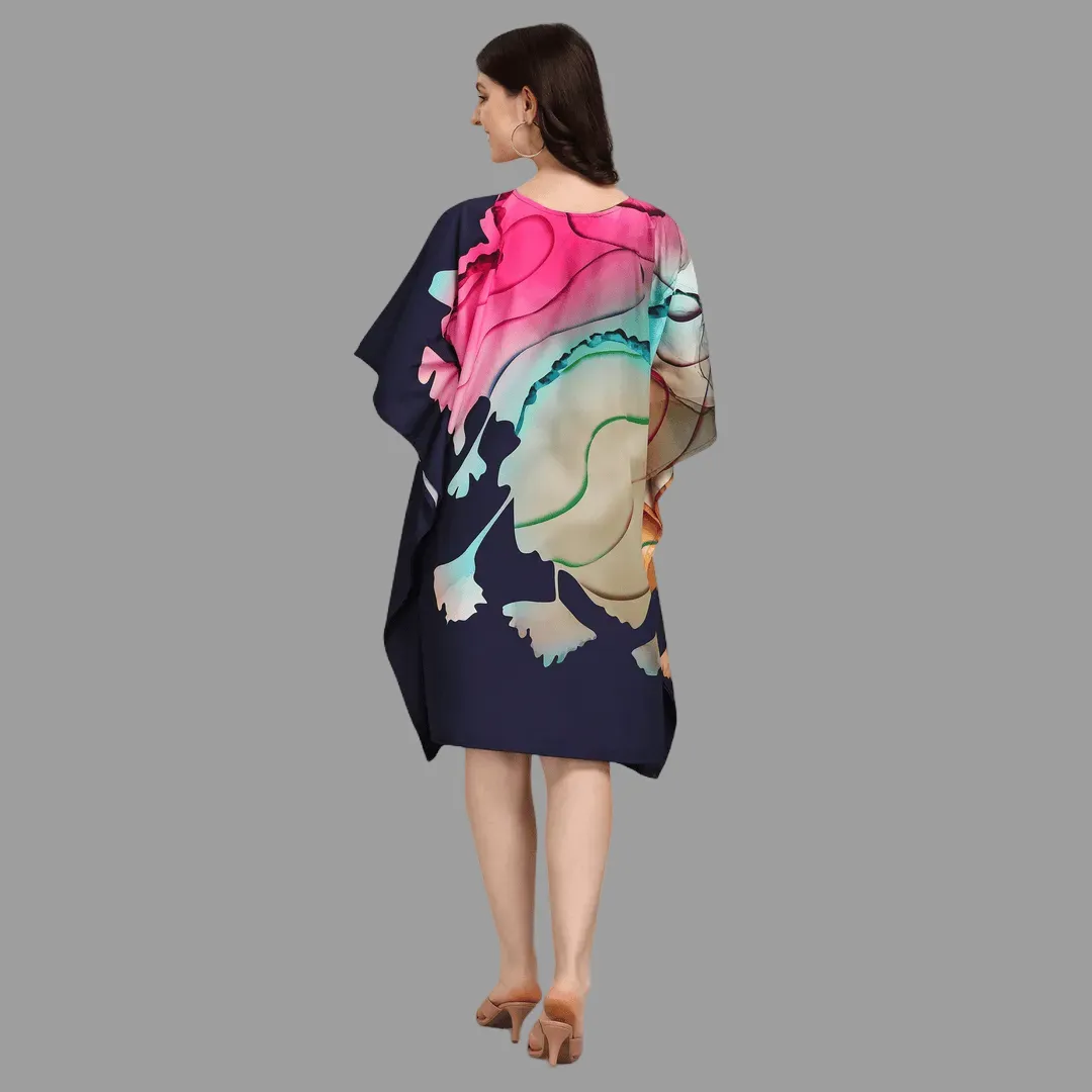 Mira Pink & Dark Blue Kaftan