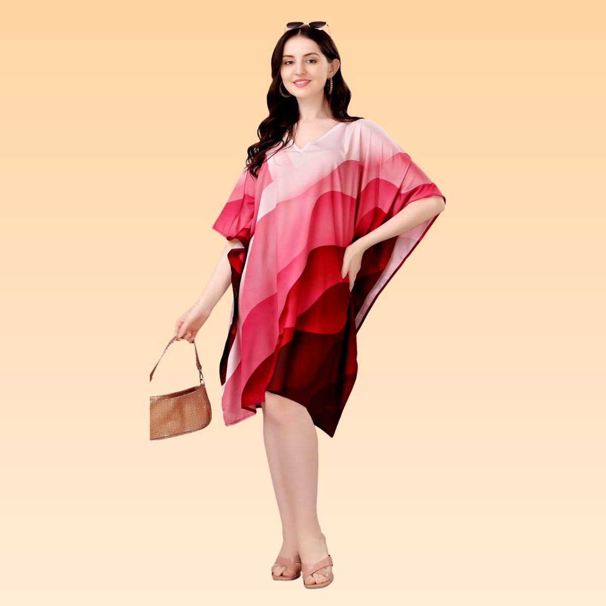 Eden Pink & Light Pink Kaftan