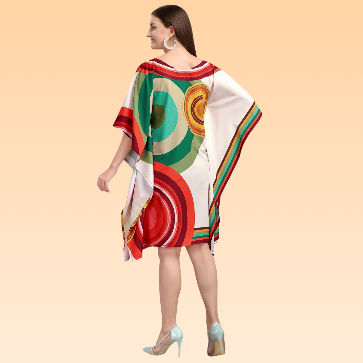 Sage Red & Green Kaftan