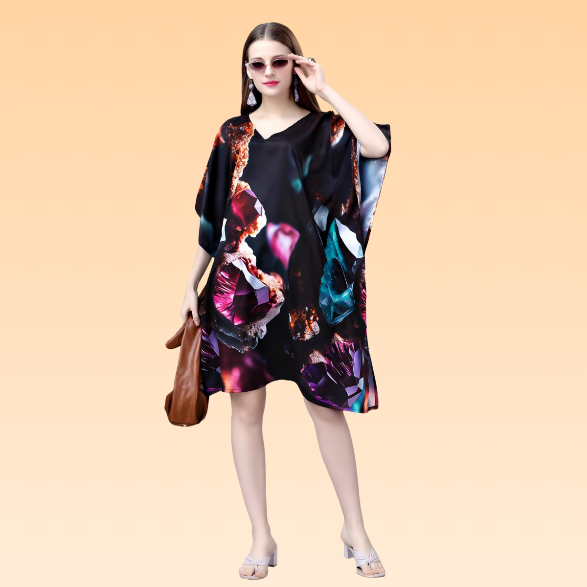 June Black & Purple Kaftan