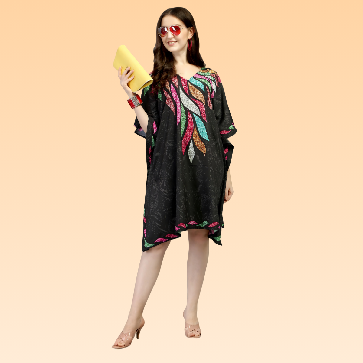 Nancy Black & Pink Kaftan