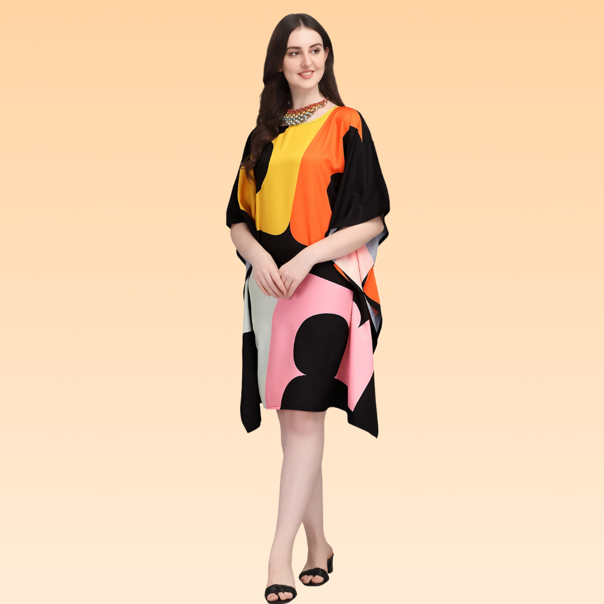 Juliet Yellow & Black Kaftan