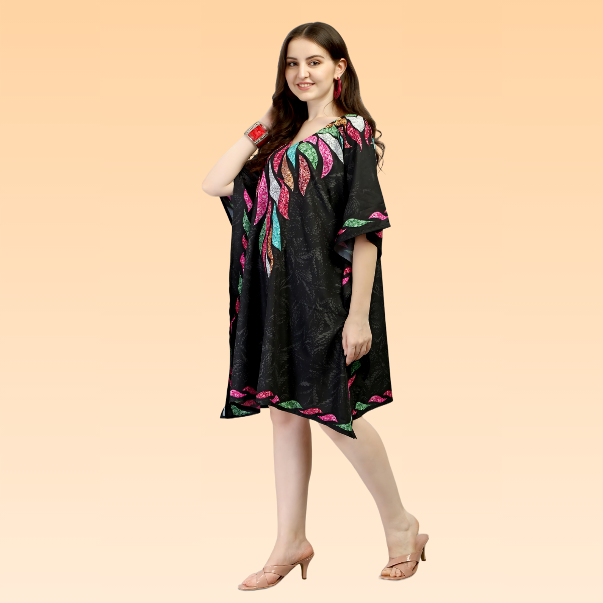 Nancy Black & Pink Kaftan