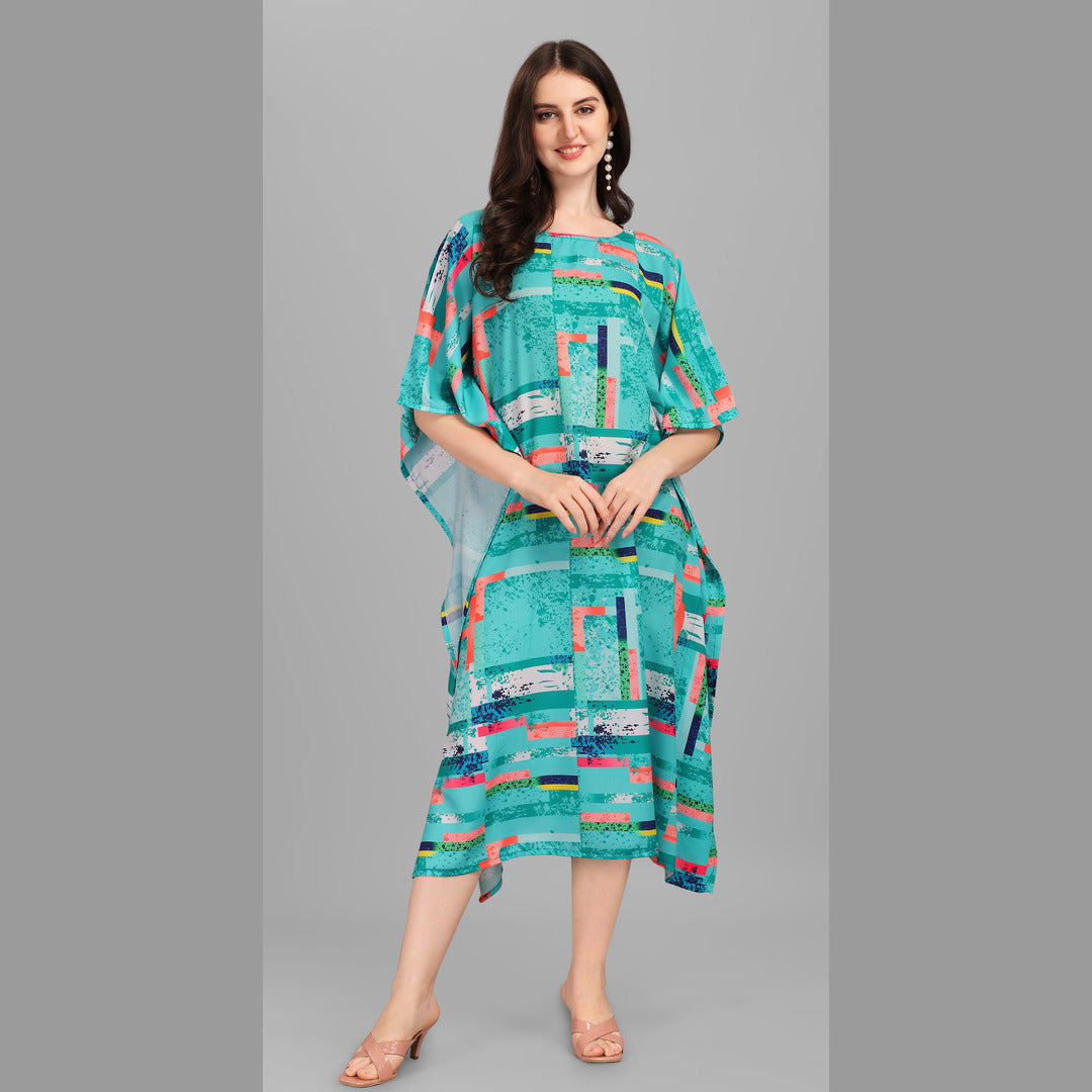 Paris Blue Rayon Kaftan