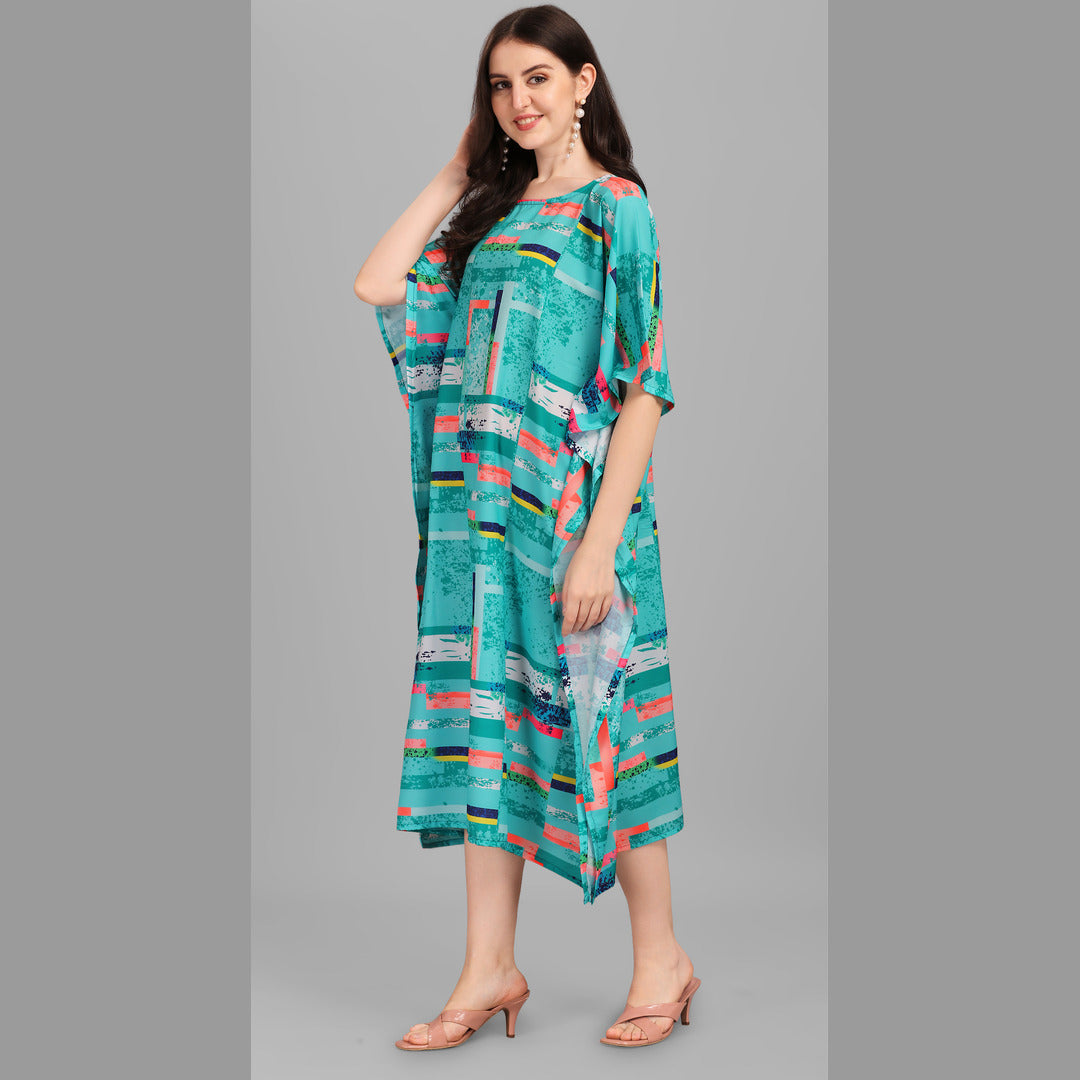 Paris Blue Rayon Kaftan