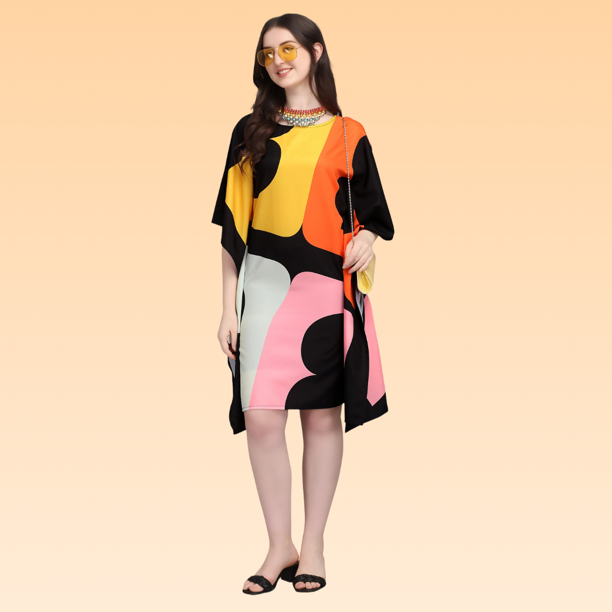 Juliet Yellow & Black Kaftan