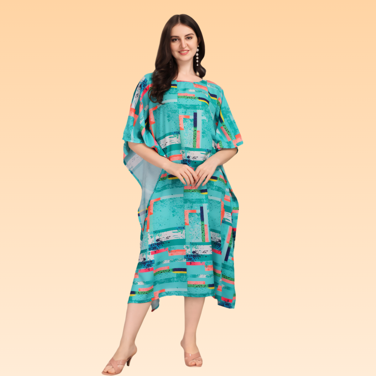Paris Blue Rayon Kaftan