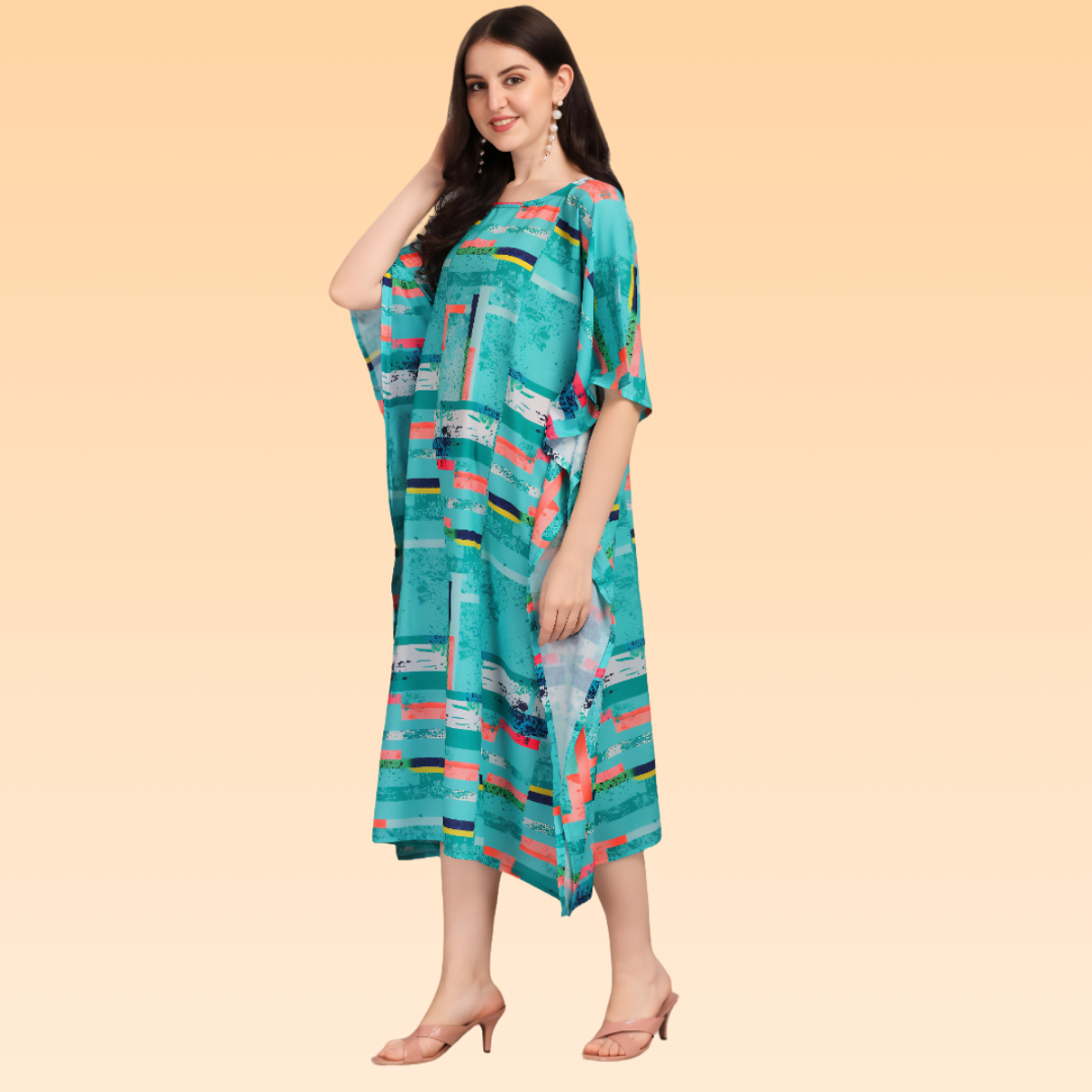 Paris Blue Rayon Kaftan