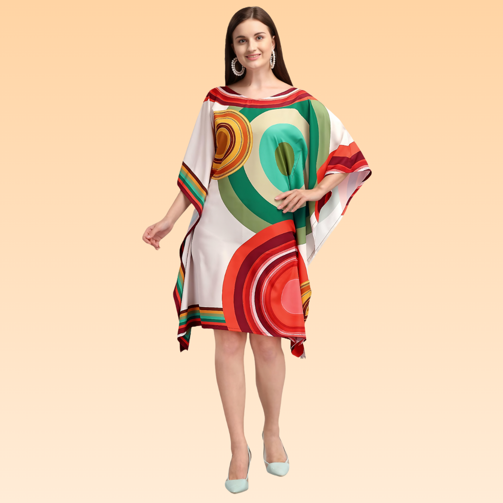 Sage Red & Green Kaftan