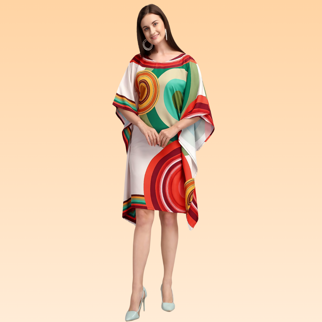 Sage Red & Green Kaftan