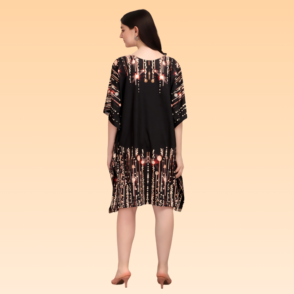 Zoya Black & Beige Kaftan