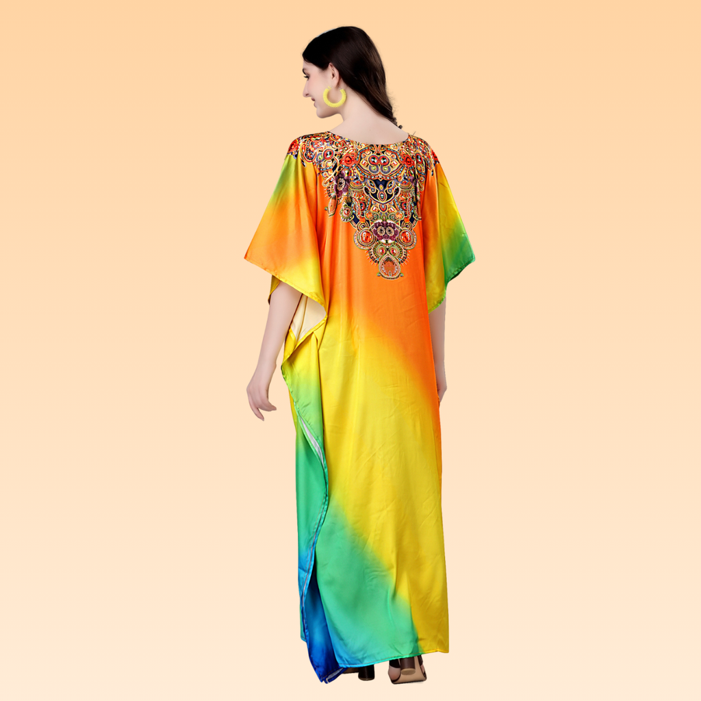Jacqueline Yellow & Orange Nazakat Kaftan