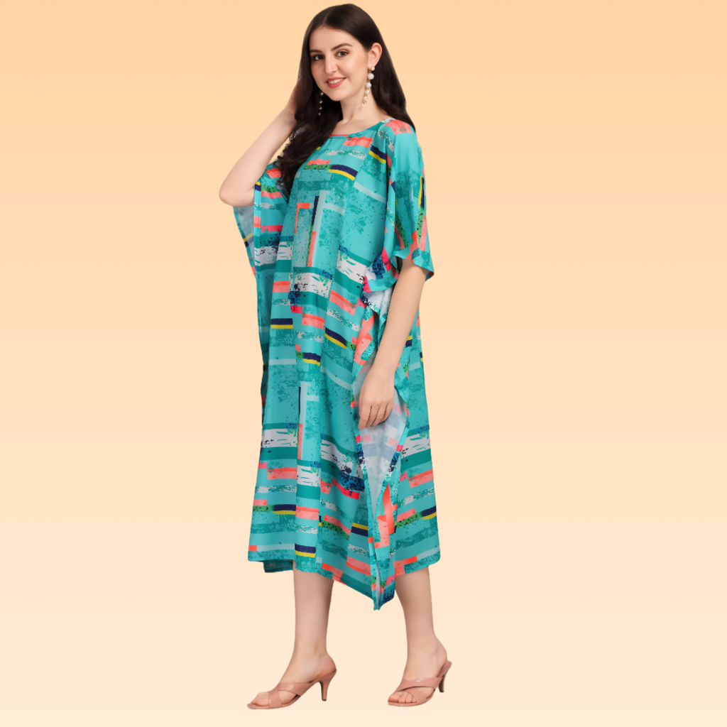 Paris Blue Rayon Kaftan