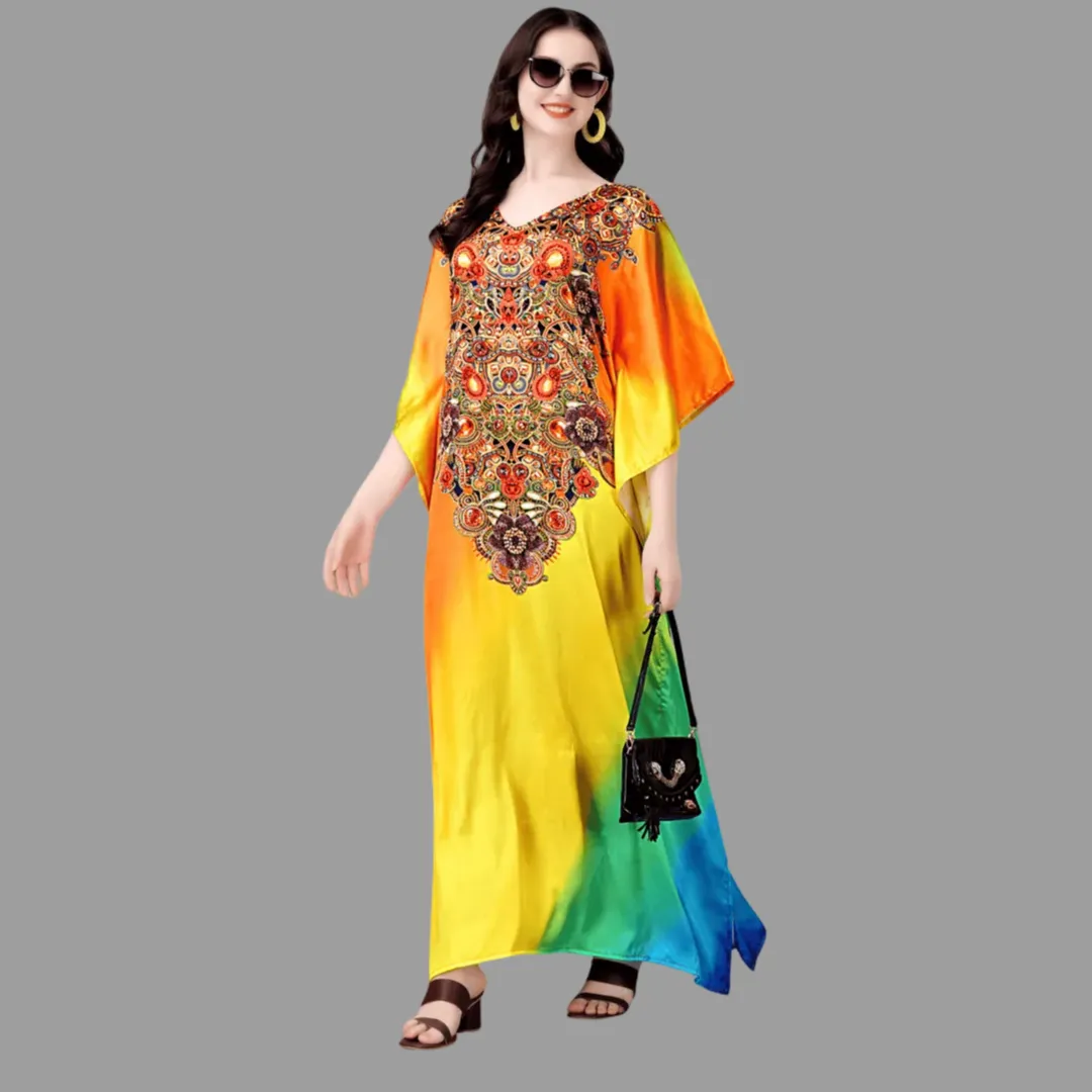Jacqueline Yellow & Orange Nazakat Kaftan