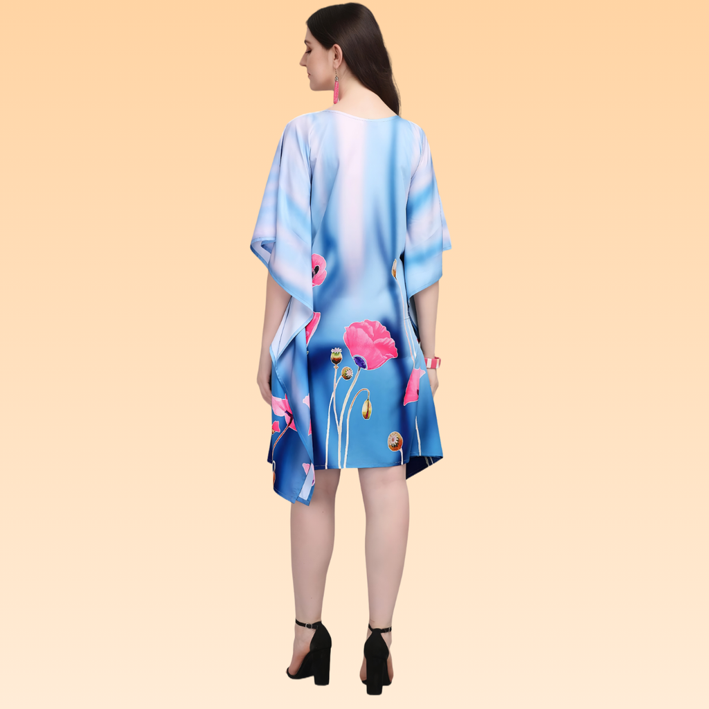 Neon Blue & Light Blue Kaftan