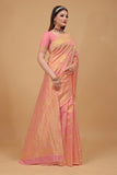 More Peach Saree